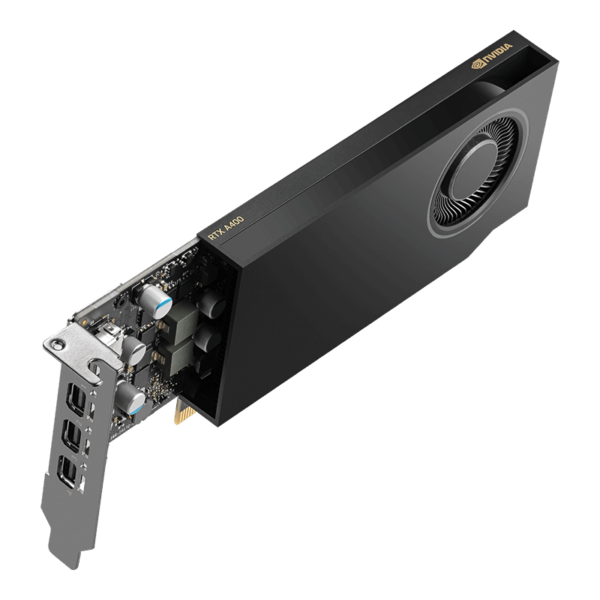 02-NVIDIA-RTX-A400-3QTR-TopLeft PNY NVIDIA RTX A400 ATX 4GB