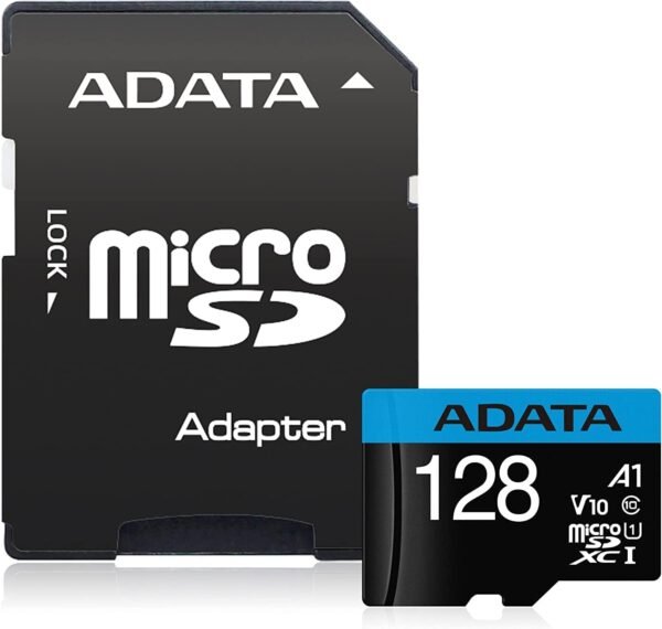 61fLVc0kHxL._AC_SL1500_ ADATA 128 GB Tarjeta de Memoria Micro SDXC con Adaptador Color Negro con Azul A1 (Clase 10)