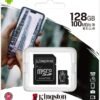 Kingston MicroSDXC Select Plus 128GB (Con Adaptador a SD) Clase 10, UHS-I, U1, V10 Lectura: 100MB/s (SDCS2/128GB)
