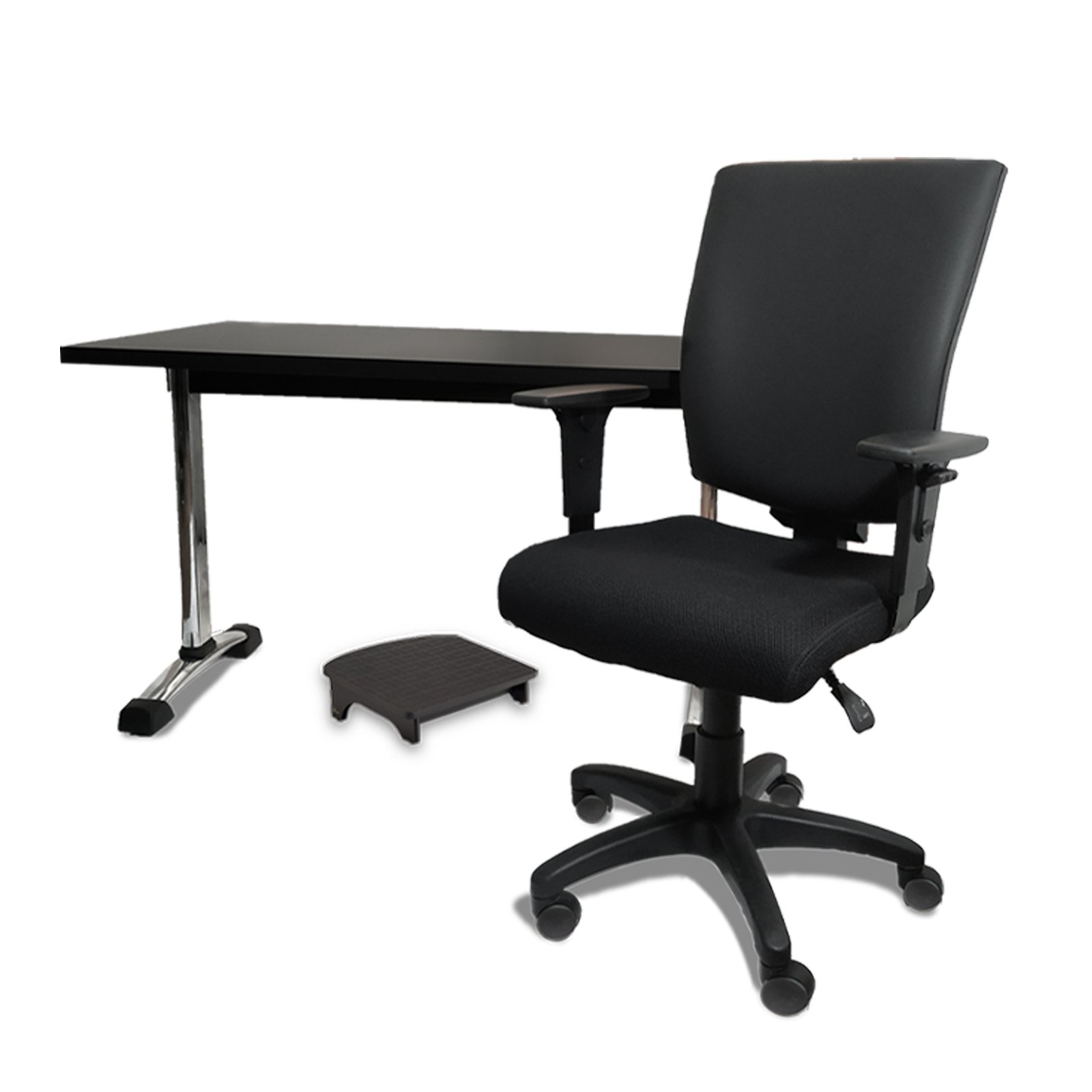 COMBO-PROFESIONAL-1 Acteck Silla Ejecutiva Floe Pro EC737, Respaldo de Malla, Reposabrazos, Negro
