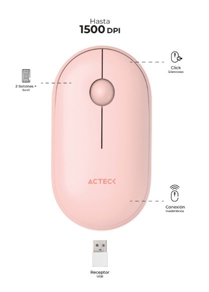 CP-ACTECK-AC-934107-f8c3d0 MOUSE INALAMBRICO ACTECK (AC-934107)