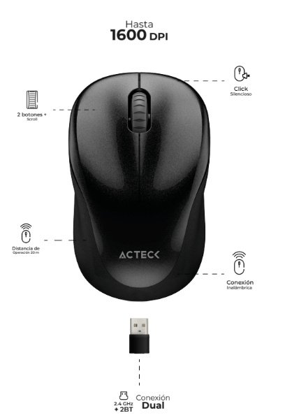 MOUSE INALAMBRICO ACTECK (AC-934169)