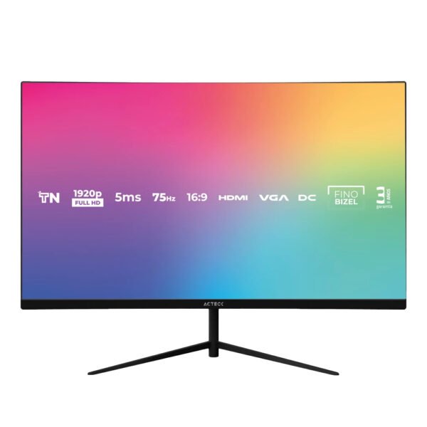 CP-ACTECK-AC-935845-ec9ae5 MONITOR LED 27" ACTECK (AC-935845) SP270,1920*1080,75HZ,5MS,HDMI,VGA,DC,INCLINACION,NEGRO