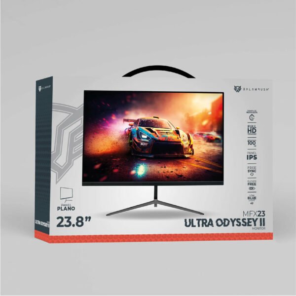 CP-BALAMRUSH-BR-938358-c543fc MONITOR 23.8" BALAM RUSH (BR-938358) ULTRA ODYSSEYII MFX23,1920*1080,100HZ,1MS,HDMI,DP,NEGRO