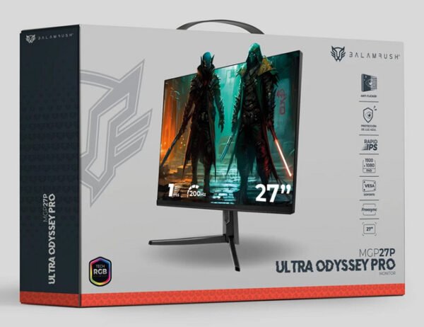 CP-BALAMRUSH-BR-938624-3f5334 MONITOR 27" BALAM RUSH (BR-938624) ULTRA ODYSSEY PRO MGX27,1920*1080,200HZ,1MS,HDMI,DP,PLANO,NEGRO