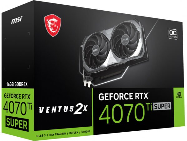 CP-MSI-RTX4070TISUPER16GVENTUS2XOC-8dbd8c MSI GeForce RTX 4070 Ti Super 16GB Ventus 2X OC