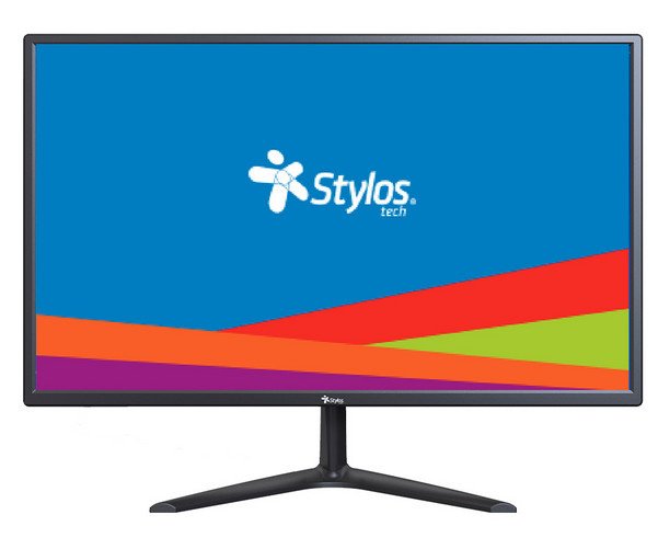 CP-STYLOS-STPMOT3B-51e9b7 MONITOR LED STYLOS 19" (STPMOT3B) SMOT3, HD, 60HZ,5MS, 1-VGA, 1-HDMI, NEGRO