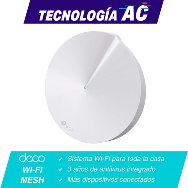 Router TP-Link Ethernet de Banda Dual AC1300 Deco M5 con Wi-Fi Mesh, 1300Mbit/s, 2x RJ-45, 2.4/5GHz