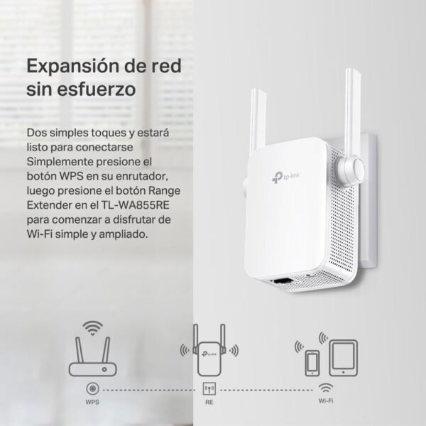 TP-Link Extensor de Rango TL-WA855RE, Inalámbrico, 300 Mbit/s